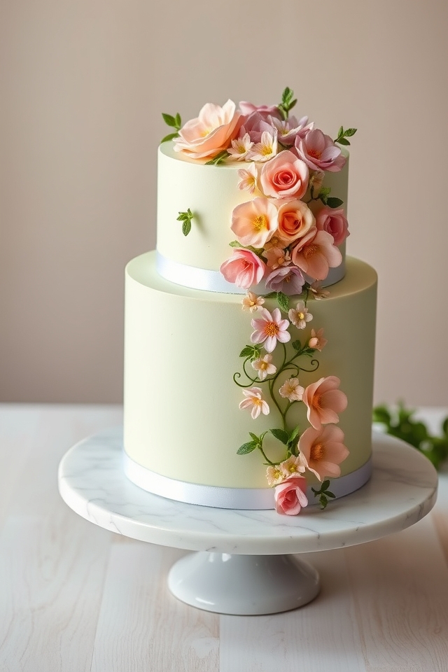 pastel sugar flower garden
