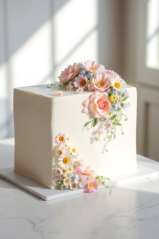 pastel wildflower cascade design