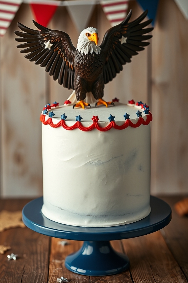 patriotic bald eagle cake