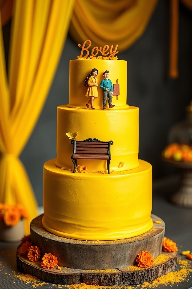 personalized couple s story cake