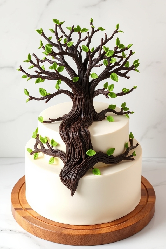 personalized family tree cake