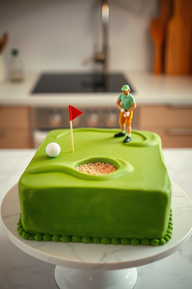 personalized golf fairway cake