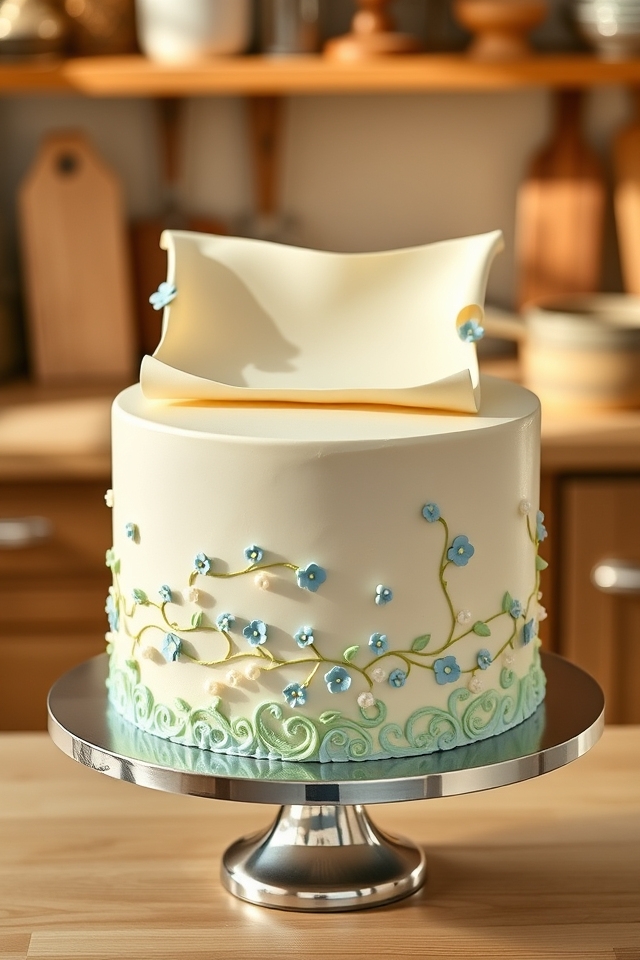personalized handwritten cake message