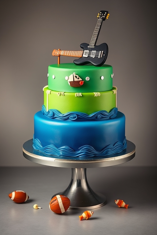 personalized hobby tribute cake