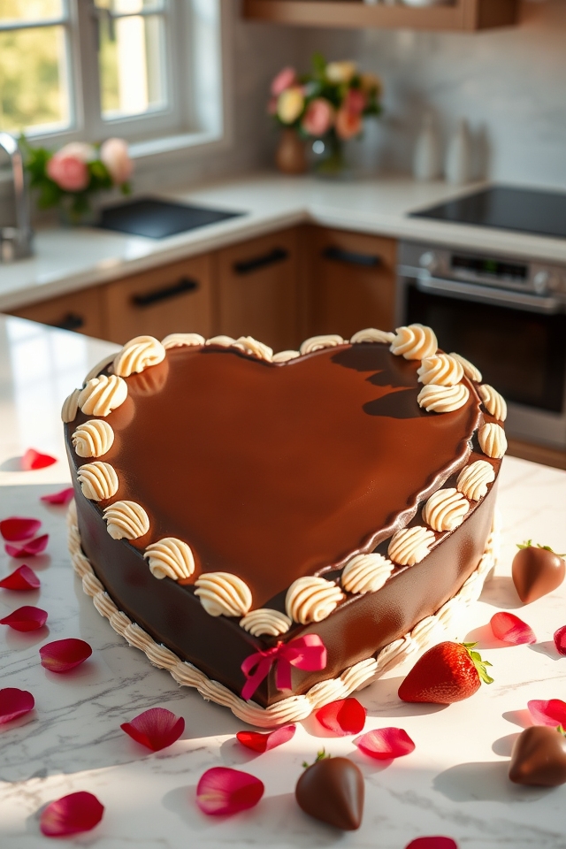 personalized message heart cake