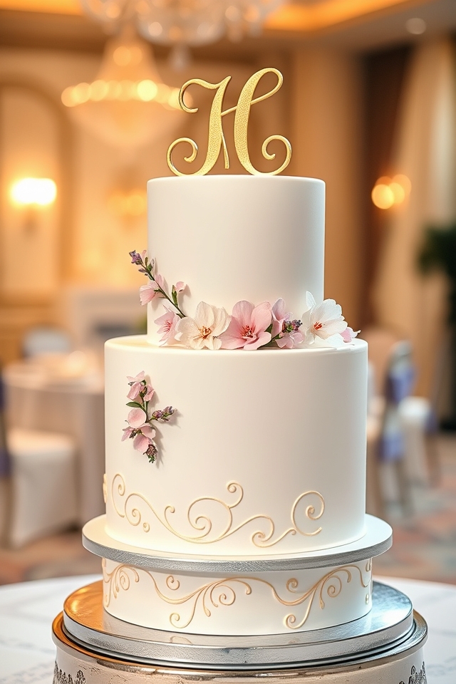 personalized monogram double tier