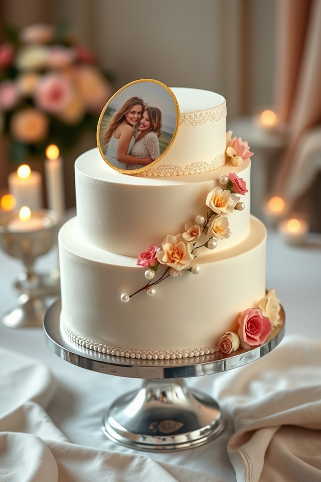 personalized photo anniversary cake