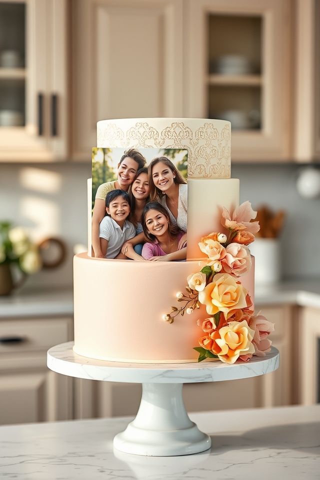 personalized photo memory cake