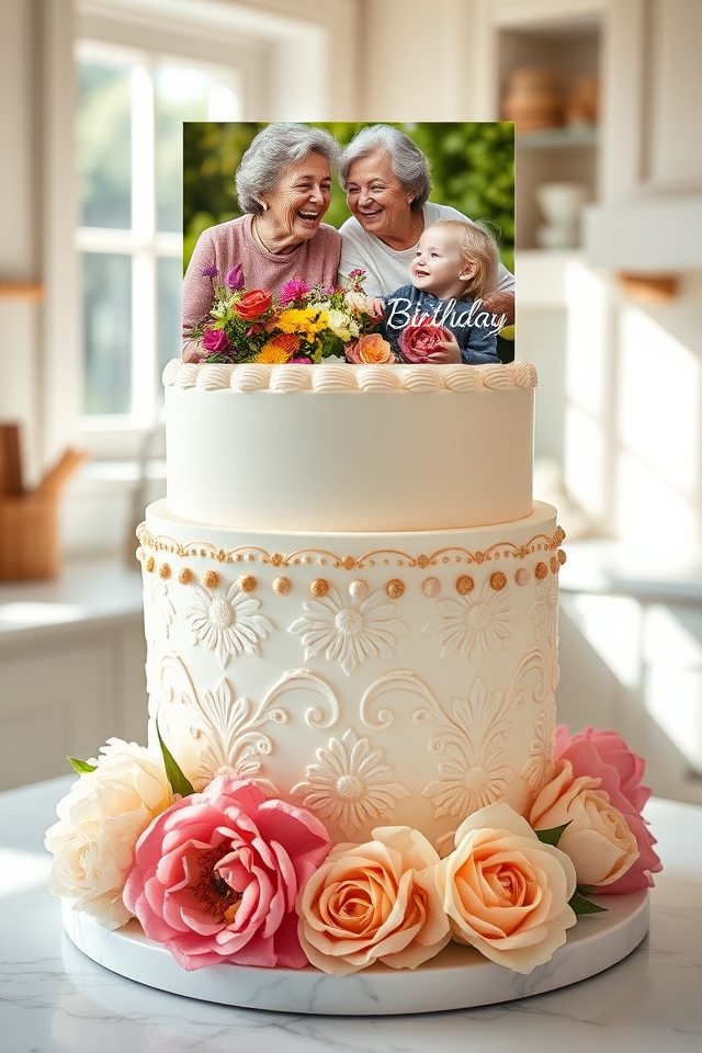 personalized photo memory cake