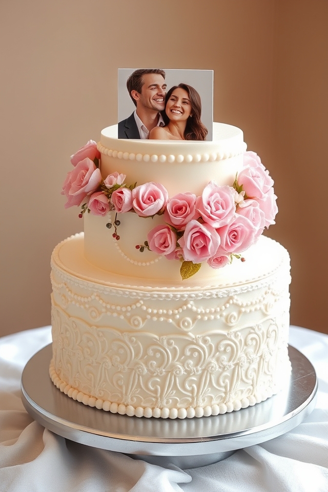personalized photo memory cake