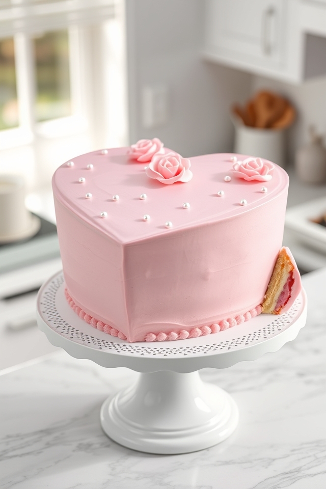 pink heart shaped sweetness