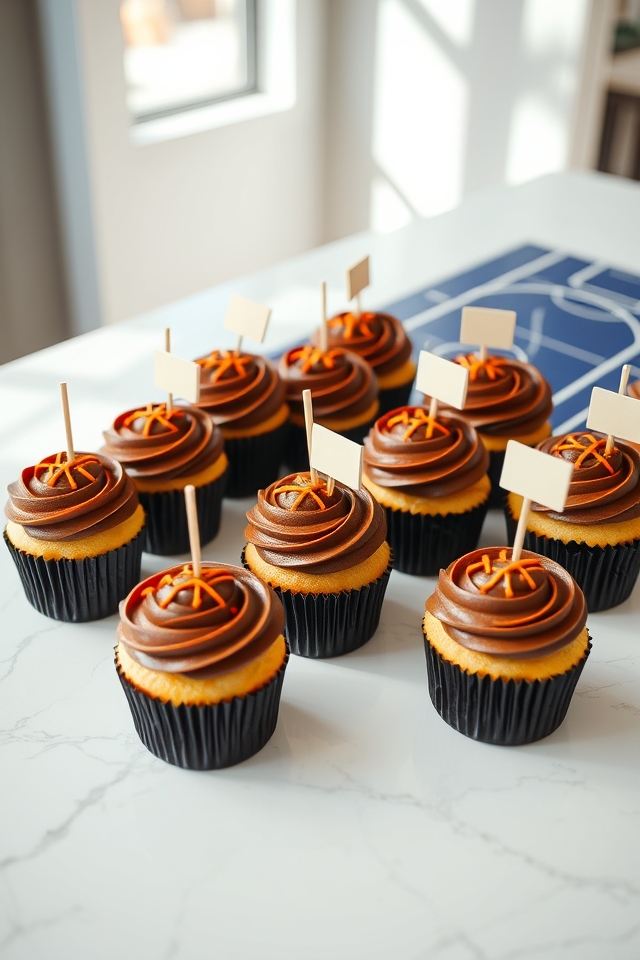 player number cupcake tags