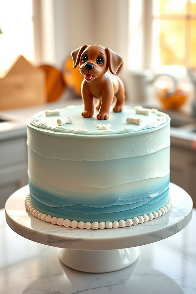 playful animal figurine cake