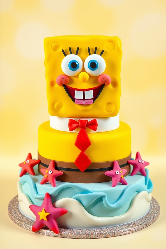 playful cartoon character cakes