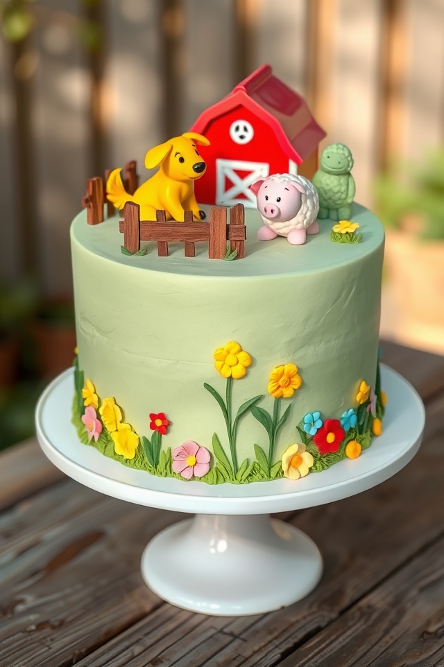 playful cocomelon farm scene