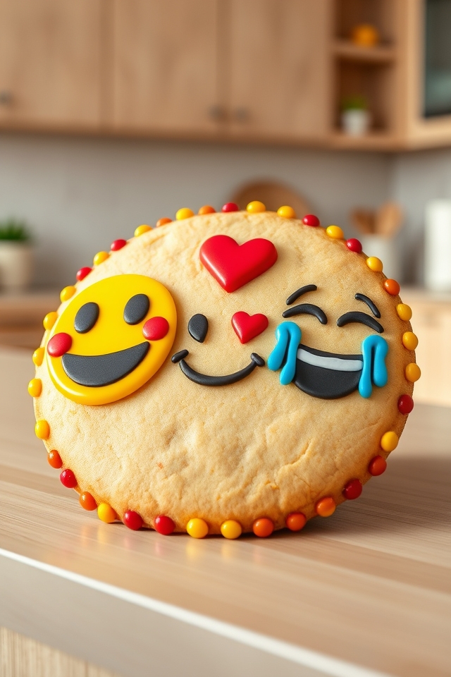 playful emoji cookie designs