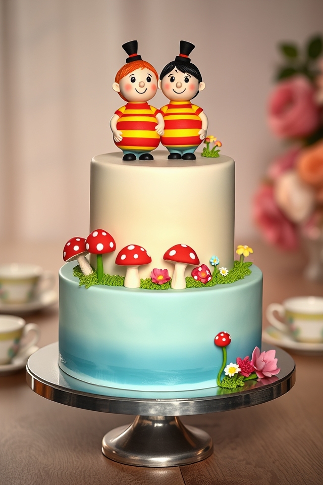 playful quirky identical twins