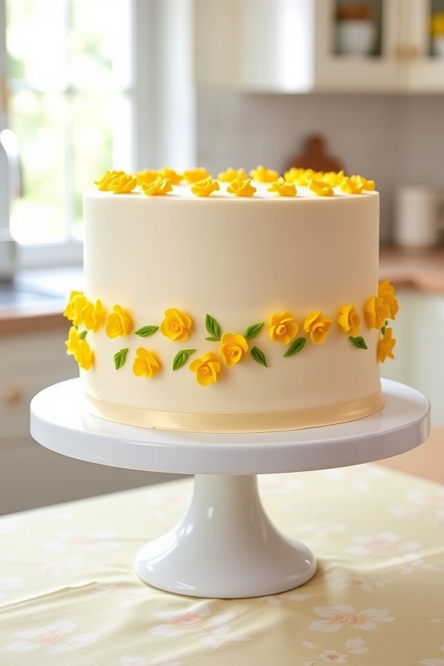 playful yellow buttercup border
