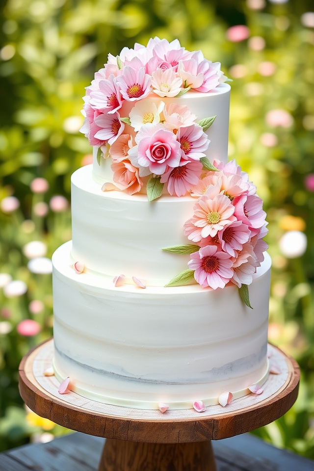 pretty floral meadow cake