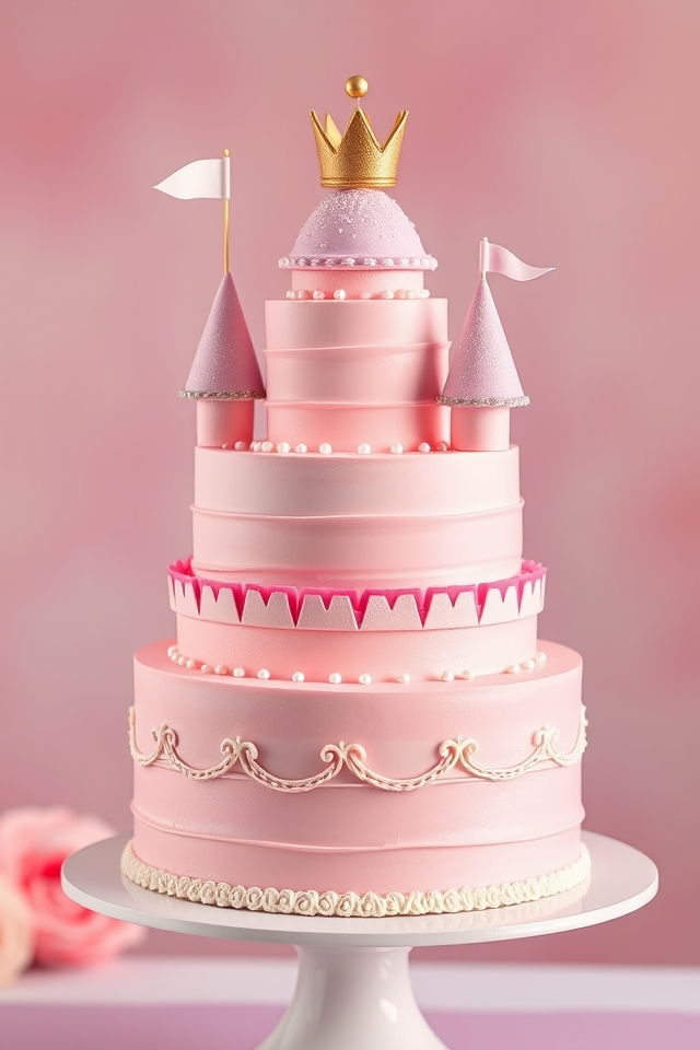 pretty pink princess cake