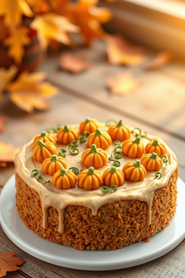pumpkin patch dog cake