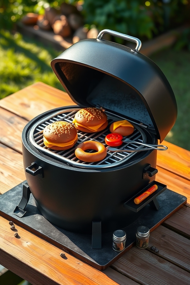 realistic bbq grill illusion