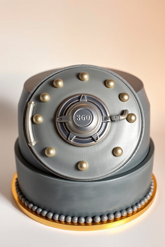 realistic fondant vault cake
