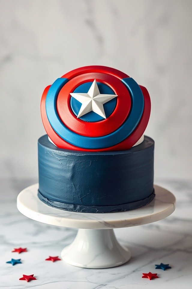 red white blue shield