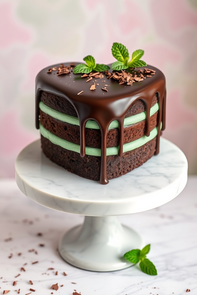 refreshing heart shaped mint chocolate