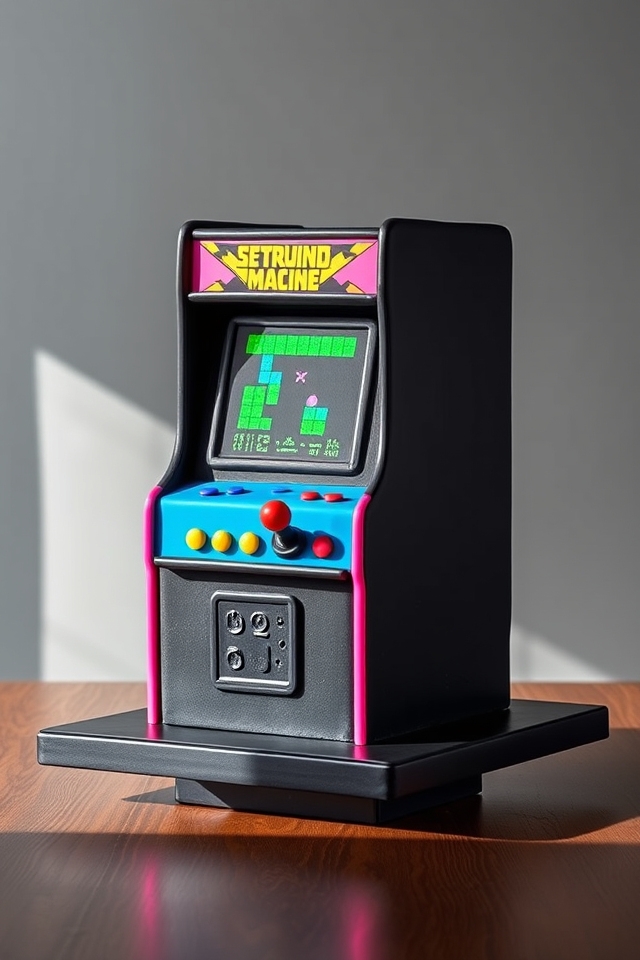 retro arcade machine cake