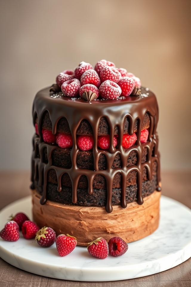 rich chocolate raspberry ganache