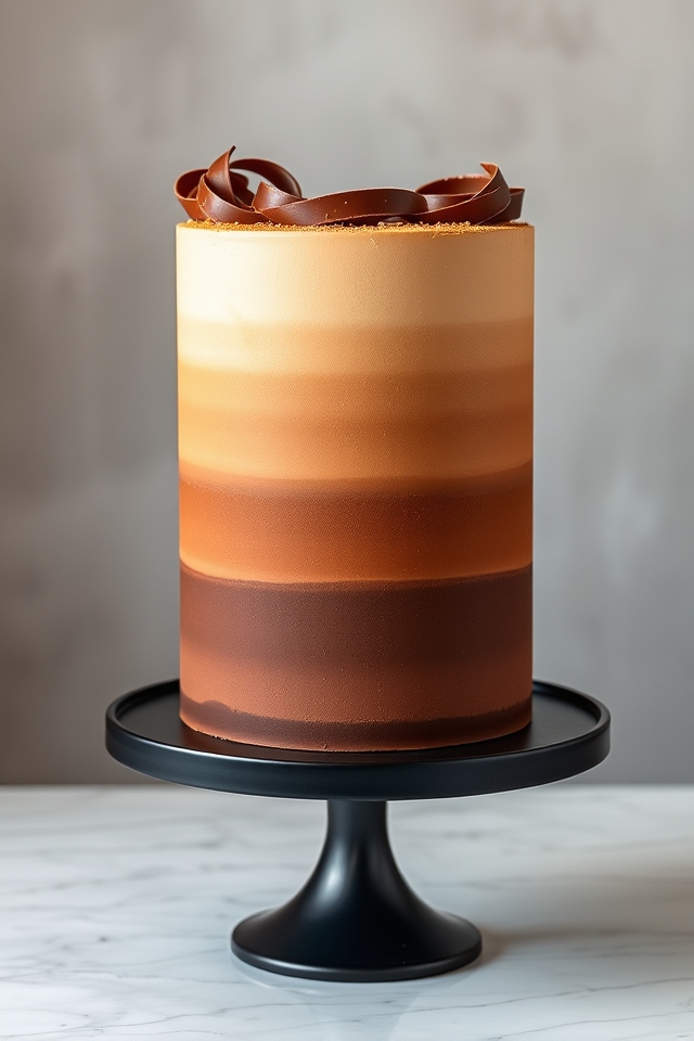 rich cocoa ombre gradient