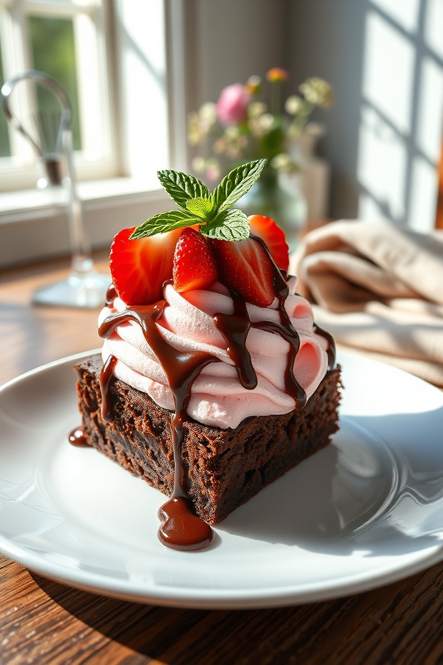rich fudgy chocolate brownie