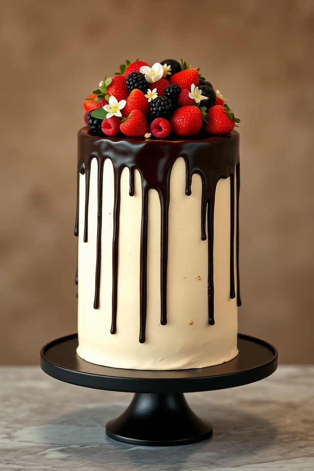 rich glossy chocolate drip