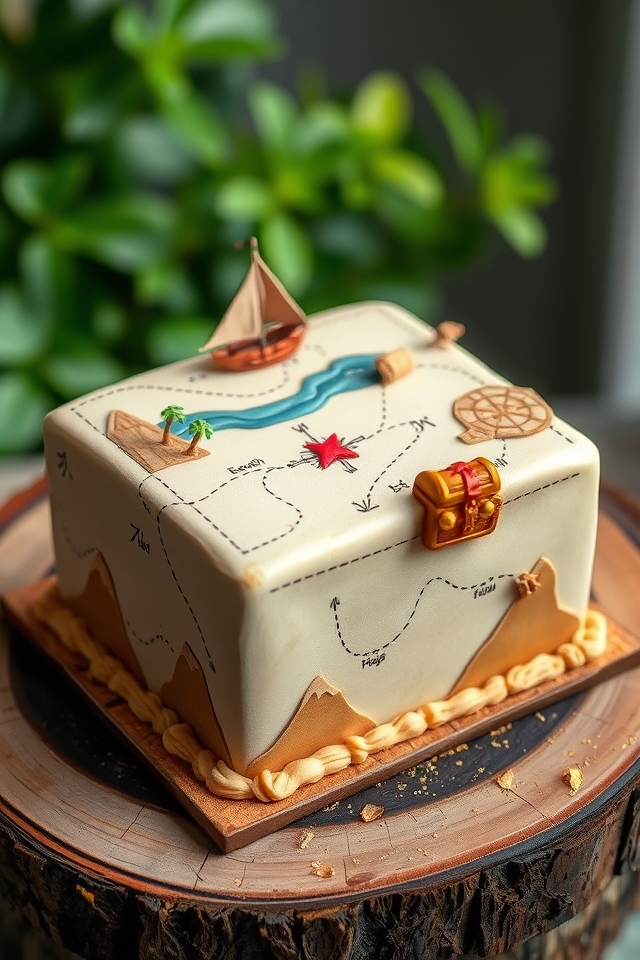 rolled treasure map adventure