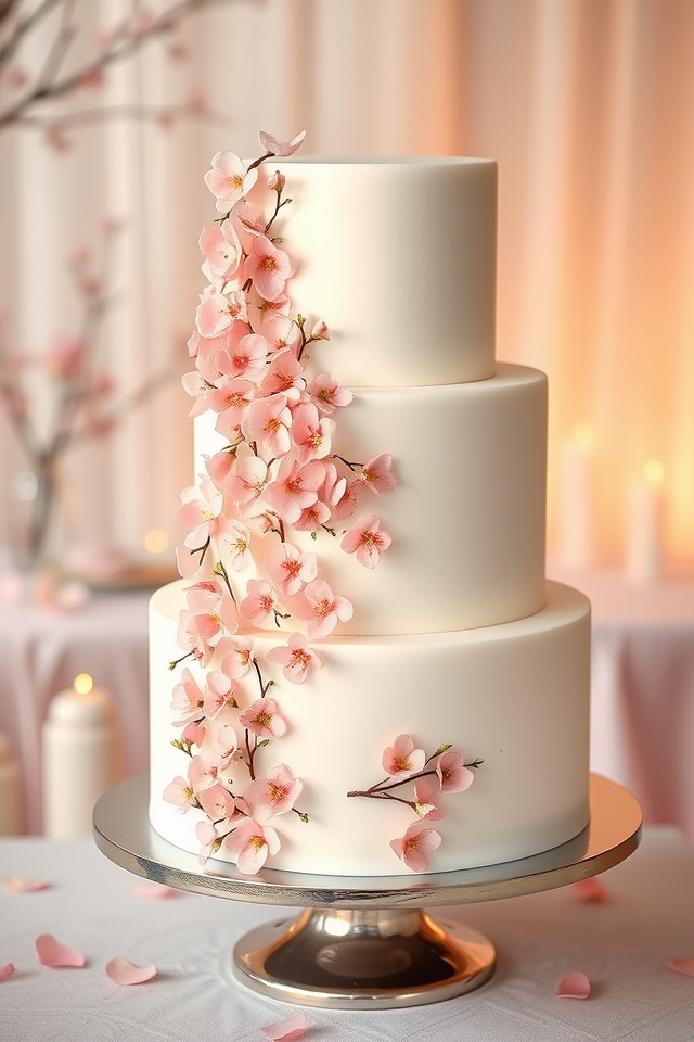 romantic cherry blossom cascade