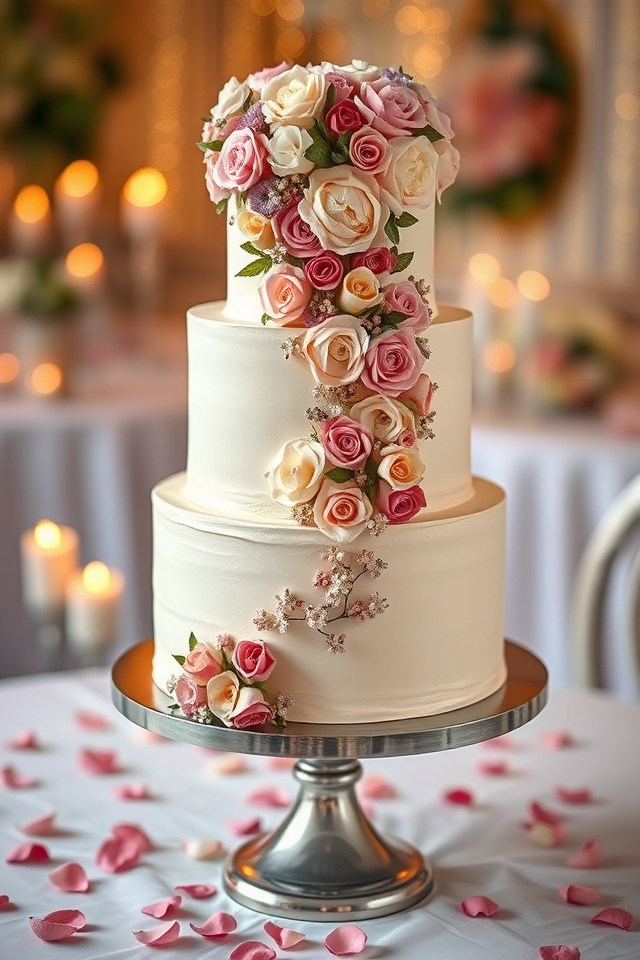 romantic floral cascade design