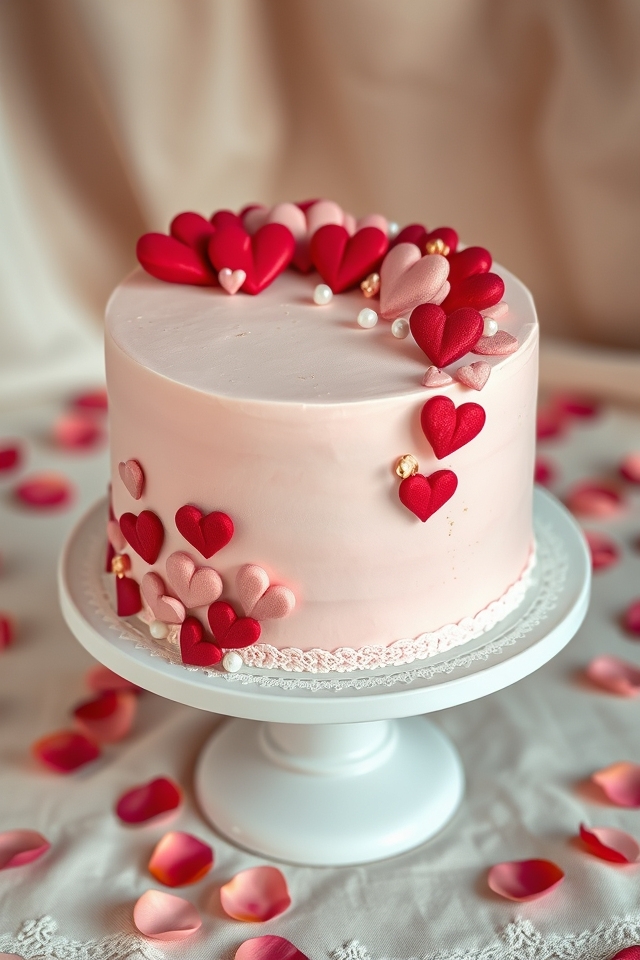 romantic fondant heart designs