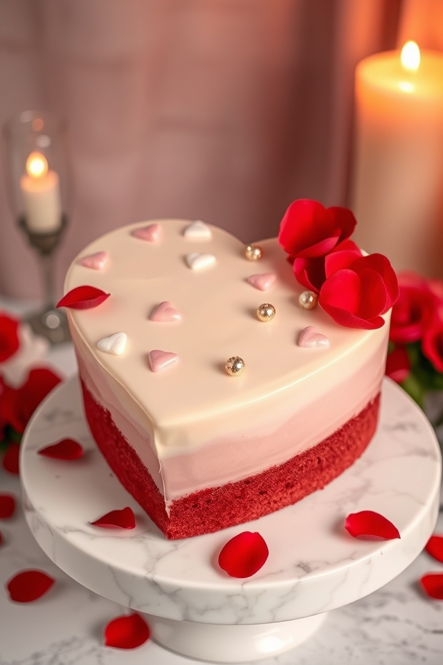 romantic heart shaped velvet delight