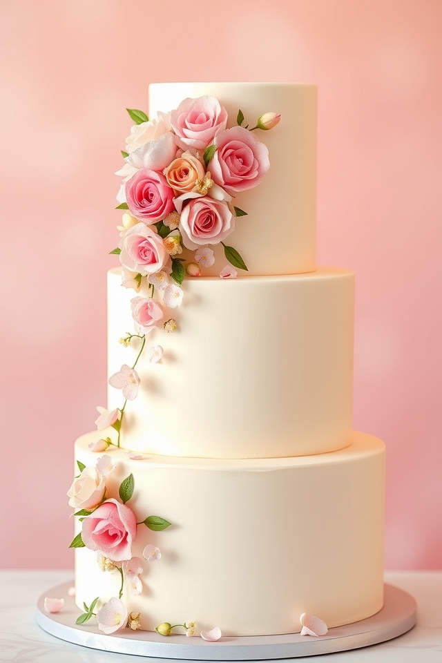 romantic pastel sugar flowers
