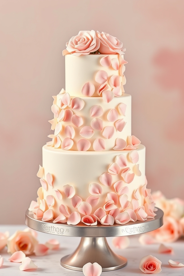 romantic rose petal cascade