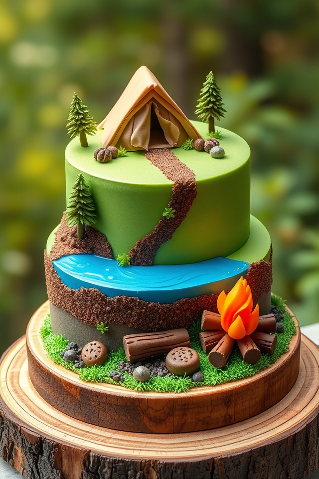 rugged camping forest tent
