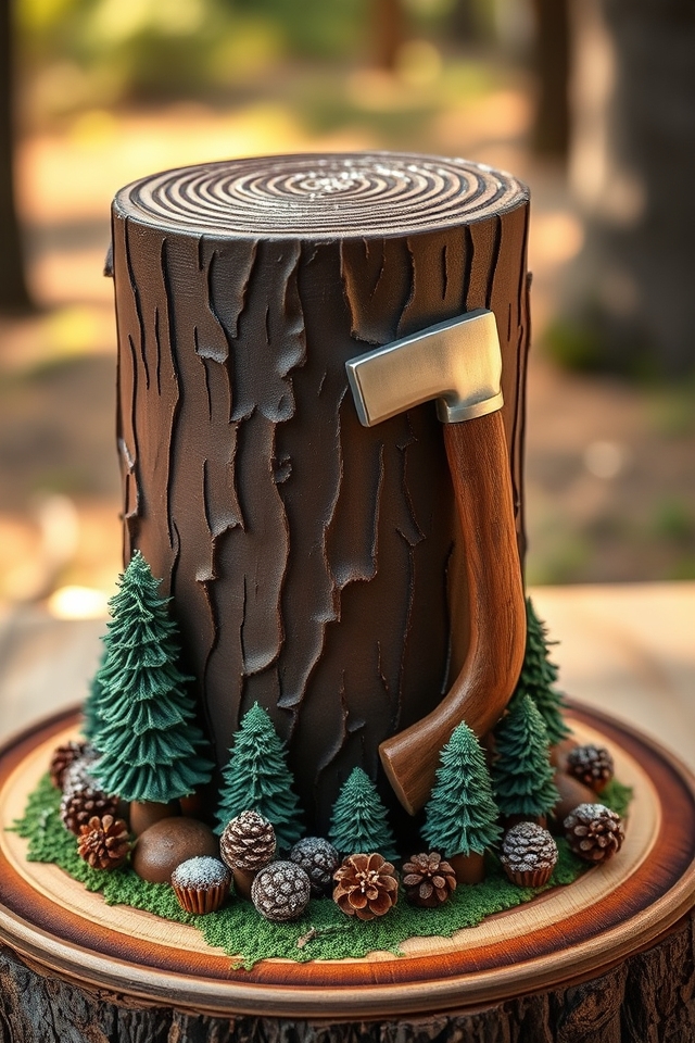 rugged wood grain accents