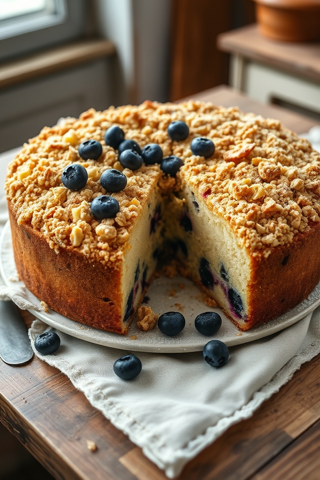 rustic blueberry crumble delight