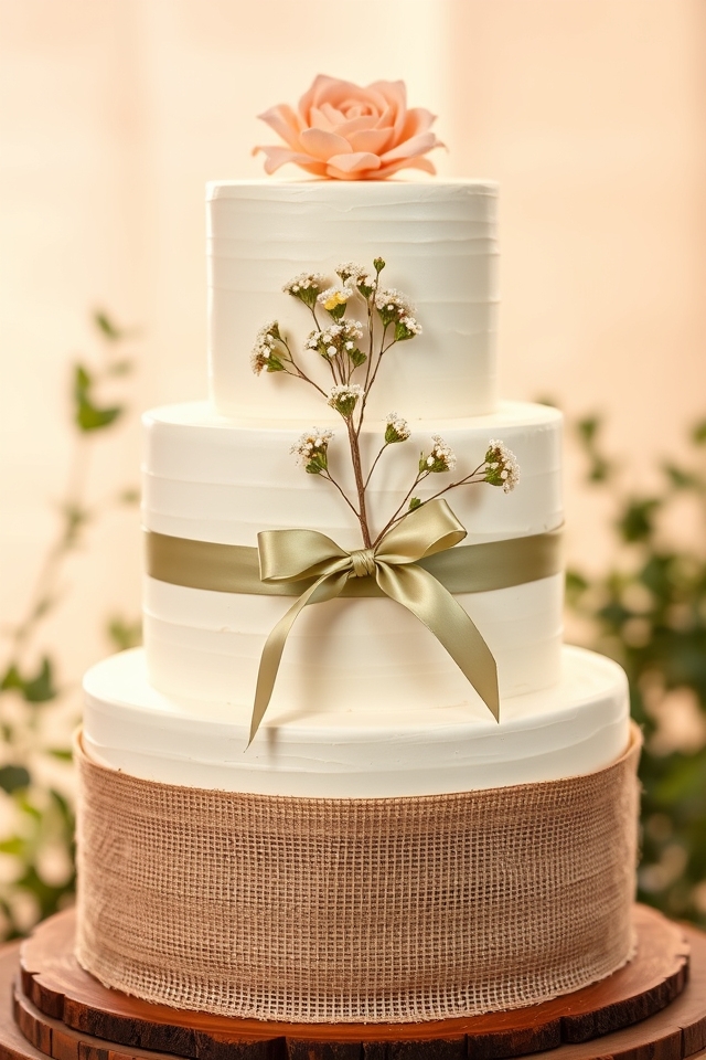 rustic burlap ribbon design