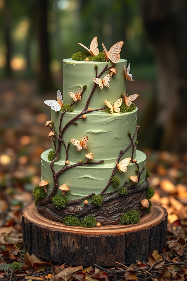 rustic butterfly woodland style