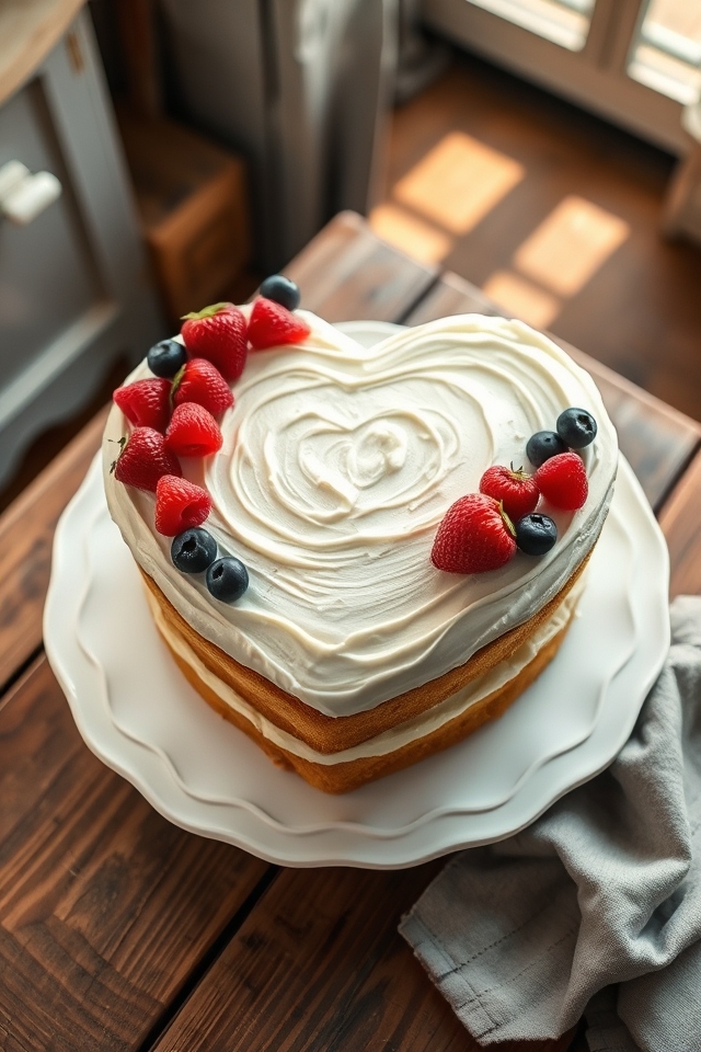 rustic vanilla berry heart