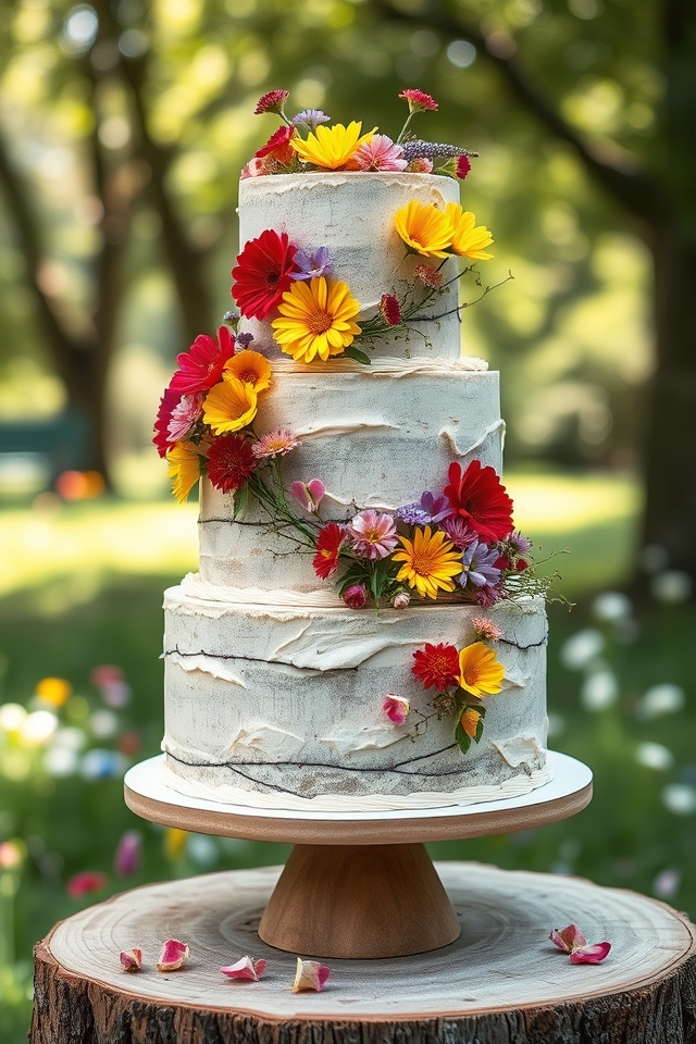 rustic wildflower cascade elegance