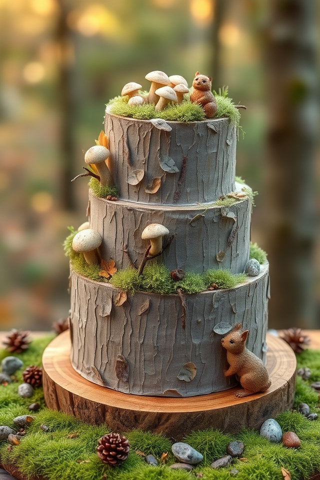 rustic woodland buttercream delight