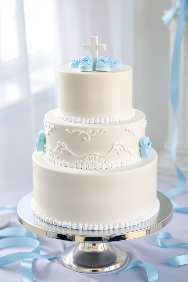 serene blue baptism elegance